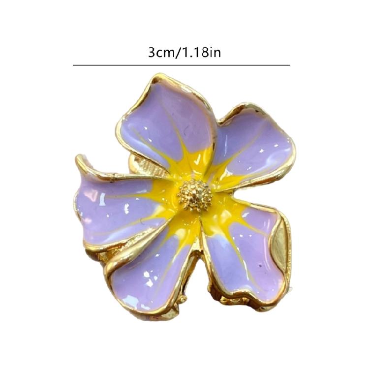 Iögonfallande Metallhårklämma BlommaHårnål 3D GardeniForm Starkt Grepp Håraccessoar för att Lägga till Charm till Vilken Outfit som Helst