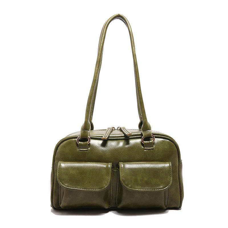 2024 Autumn Women's Large Capacity Retro Shoulder Bag: Chic, Simple, Commuter Underarm Handbag