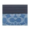 Coach Classic Monogram Leather And Fabric Card Holder Unisex Accessories Denim CDF46-DEN