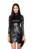 Women Dress Stylish Party Black Designer Genuine 100%Leather Lambskin Soft Wear