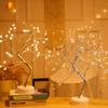 LED Tree Lights Artificial Decorative Fairy Light Battery Operated Tabletop Bonsai Lamp for Party Holiday Camping Summer Decor