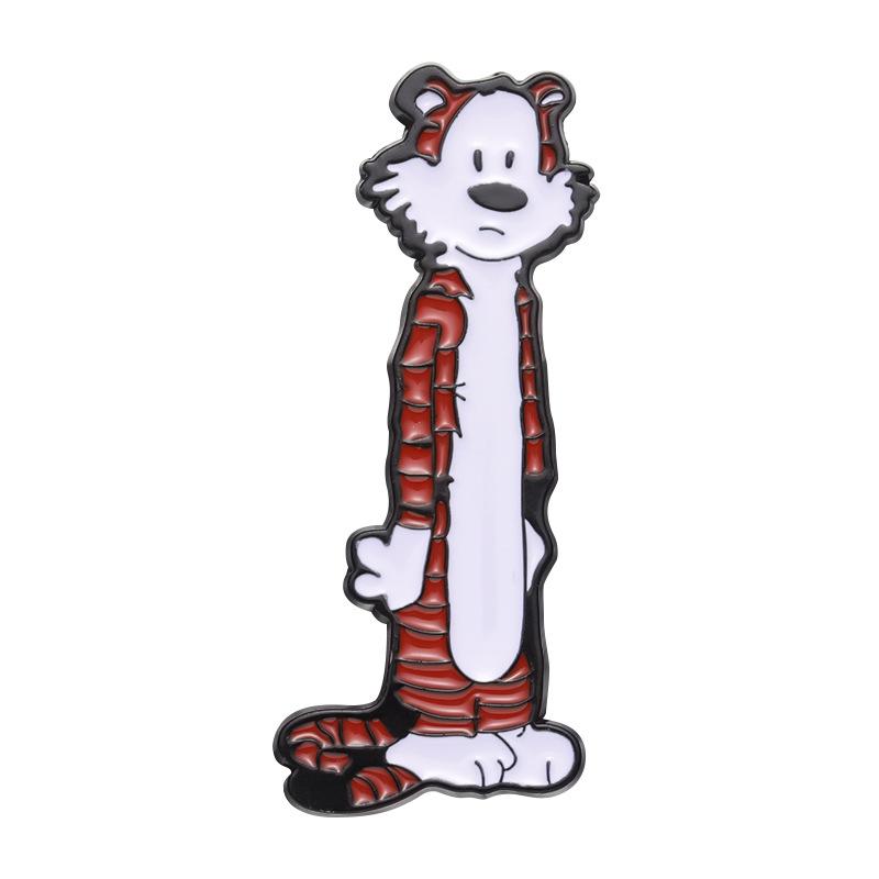 

Animal Cute Cartoon Tiger Brooch Unique Adorable Standing Jumping Design For Bags And Clothing Accessories