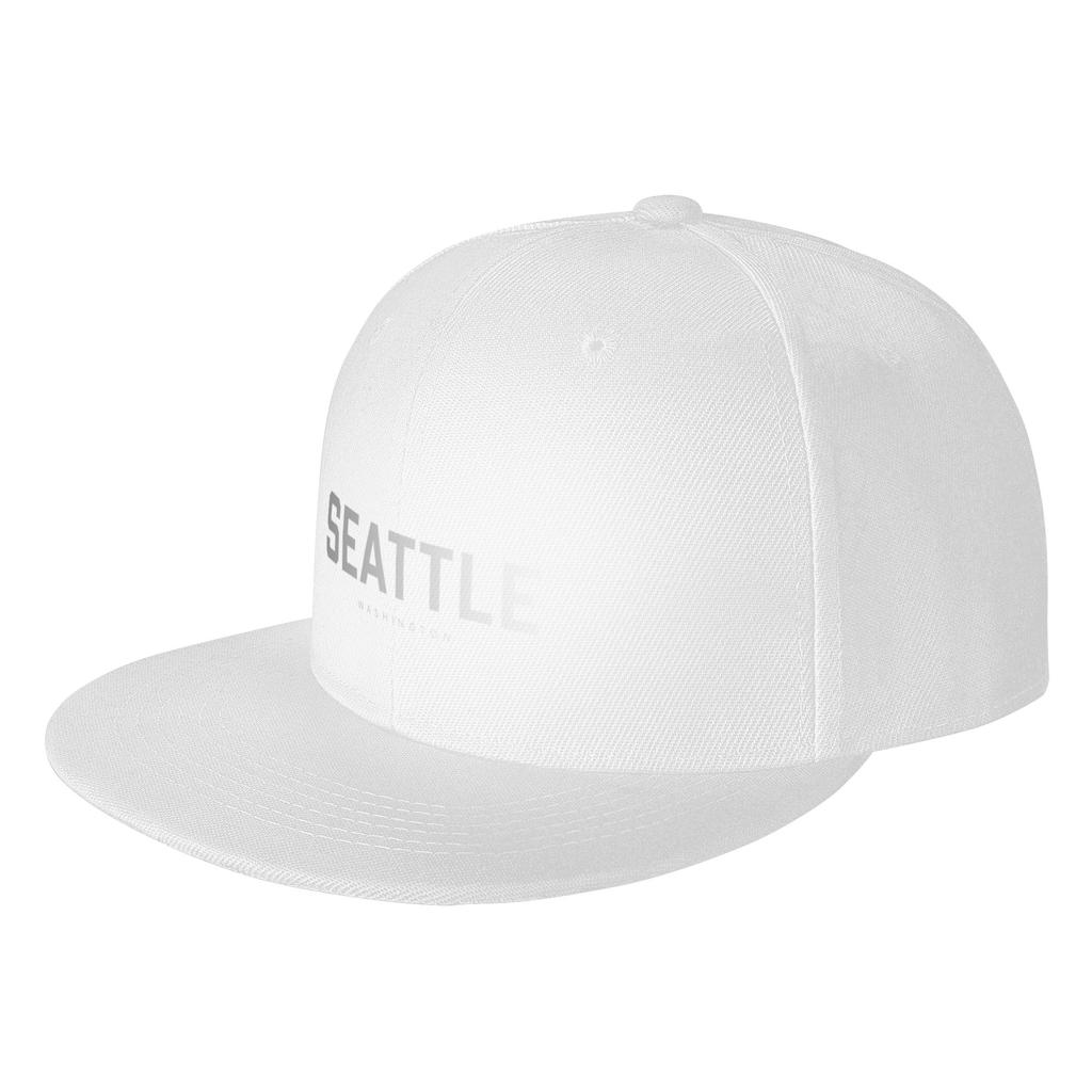 Fashion Seattle Washington Flat Brim Sun Hat Simple Versatile Unisexs Summer Cap