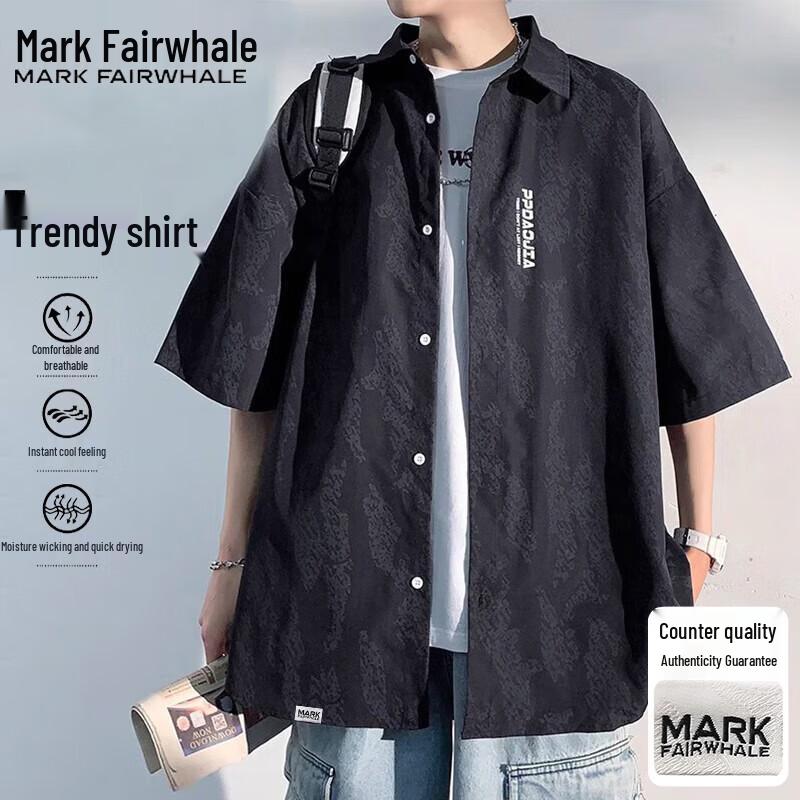 Mark Fairwhale Men's Summer Short Sleeve Casual Shirt