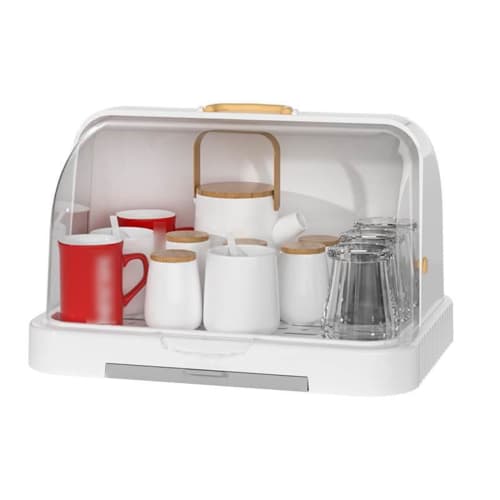 Bowl Storage Box, Dish Drainer, Cup Stand with Cover, Baby Drain Bottle Holder, Cute Bottle Storage Box, Drainer, Dustproof, Portable Dish Storage Box