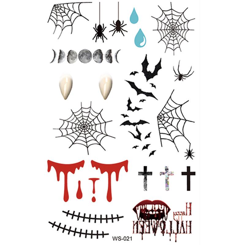 Wasserdichte realistische Halloween Horror Tattoo-Aufkleber