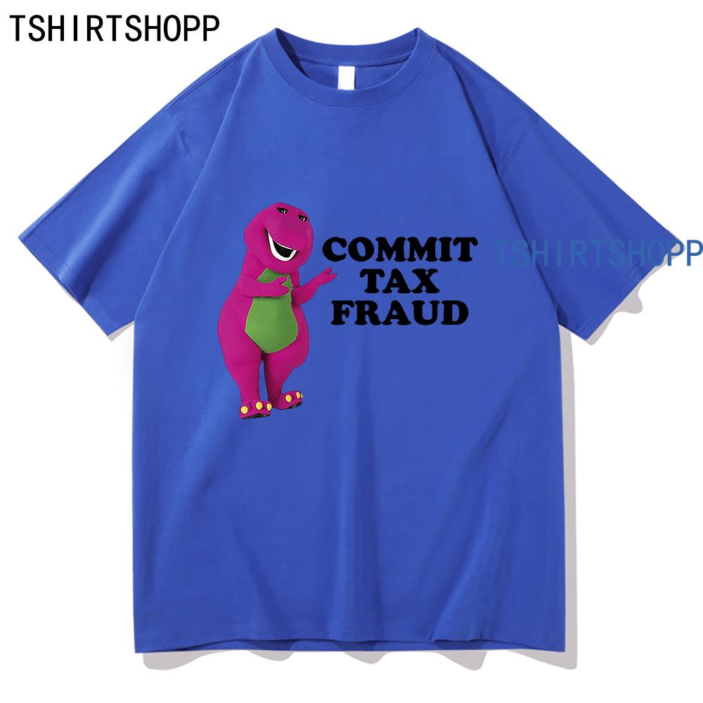 Men Short Sleeve Graphic Commit Tax Fraud T Shirt Rugged Outdoor Collection Men/Women Print Novelty T Shirt Cotton Tops Clothes
