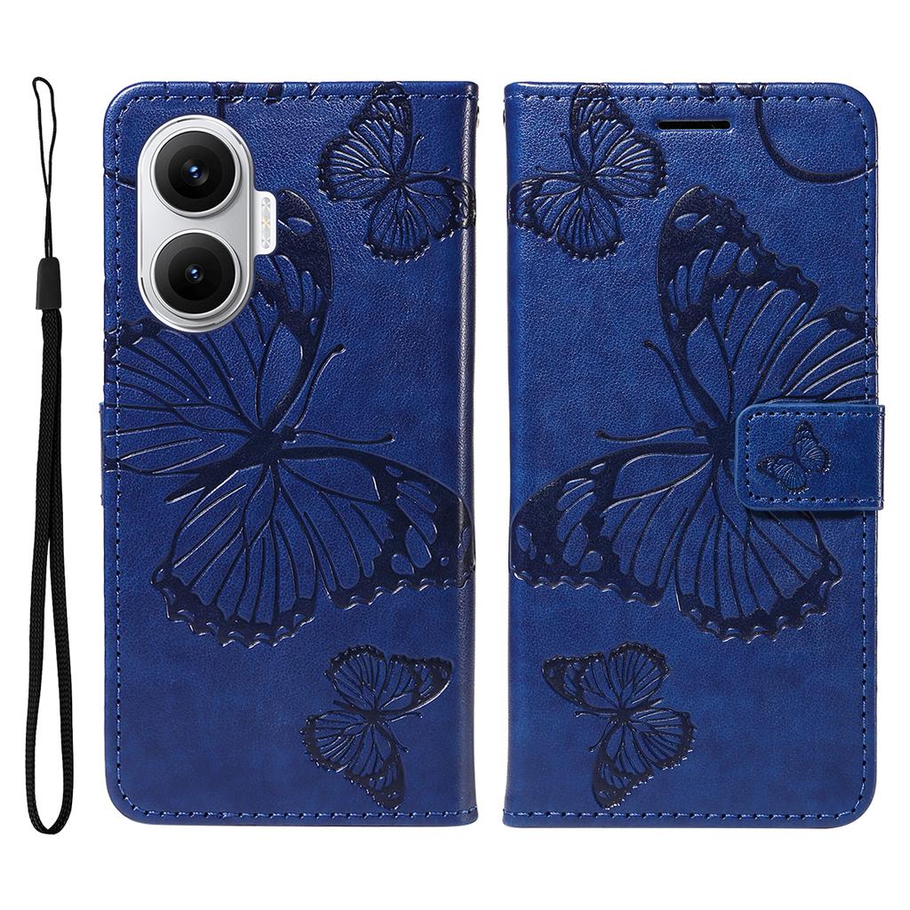 For Xiaomi Poco F7 5G/Xiaomi Redmi Turbo 4 Pro 5G Wallet Case Floral Butterfly Imprinted Leather Phone Cover Stand