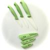 Set of 3 Knives - Ceramic - Green - Ergonomic - with Protective Case - CE Food Grade