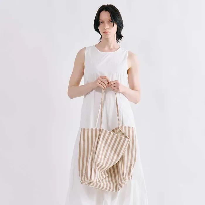 Striped Large Eco Shopper Bag_5 colors