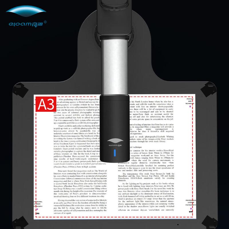 Eloam A3 Document Scanner with ID and Biometric Reader CN Plug (adapter Included)