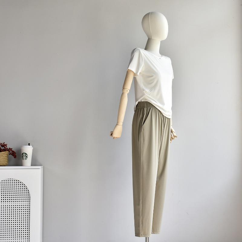 Sunscreen icy summer thin nine-point cigarette pants, casual and fashionable all-match