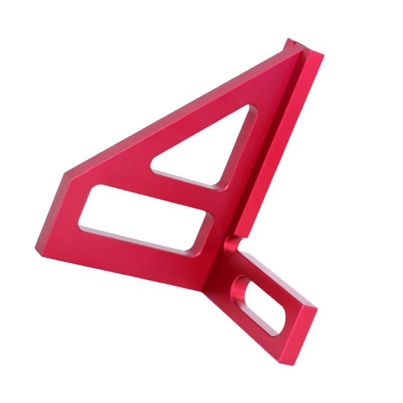 3D Multi Angle Aluminum Red Measuring Ruler 45/90 Degree Woodworking Square Protractor Drawing Line Miter Triangle Layout Tool