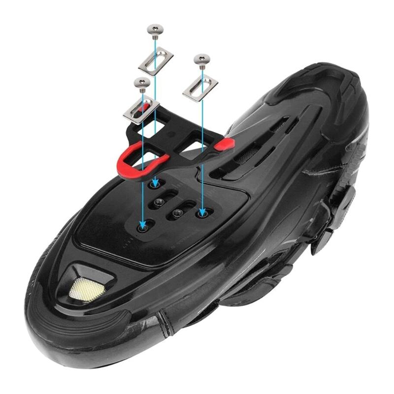 Road Bike Pedal Cleat Replacement Cycling Pedals Cleat Road Bike Self-Locking Cycling Pedals Cleat  Easily to Install