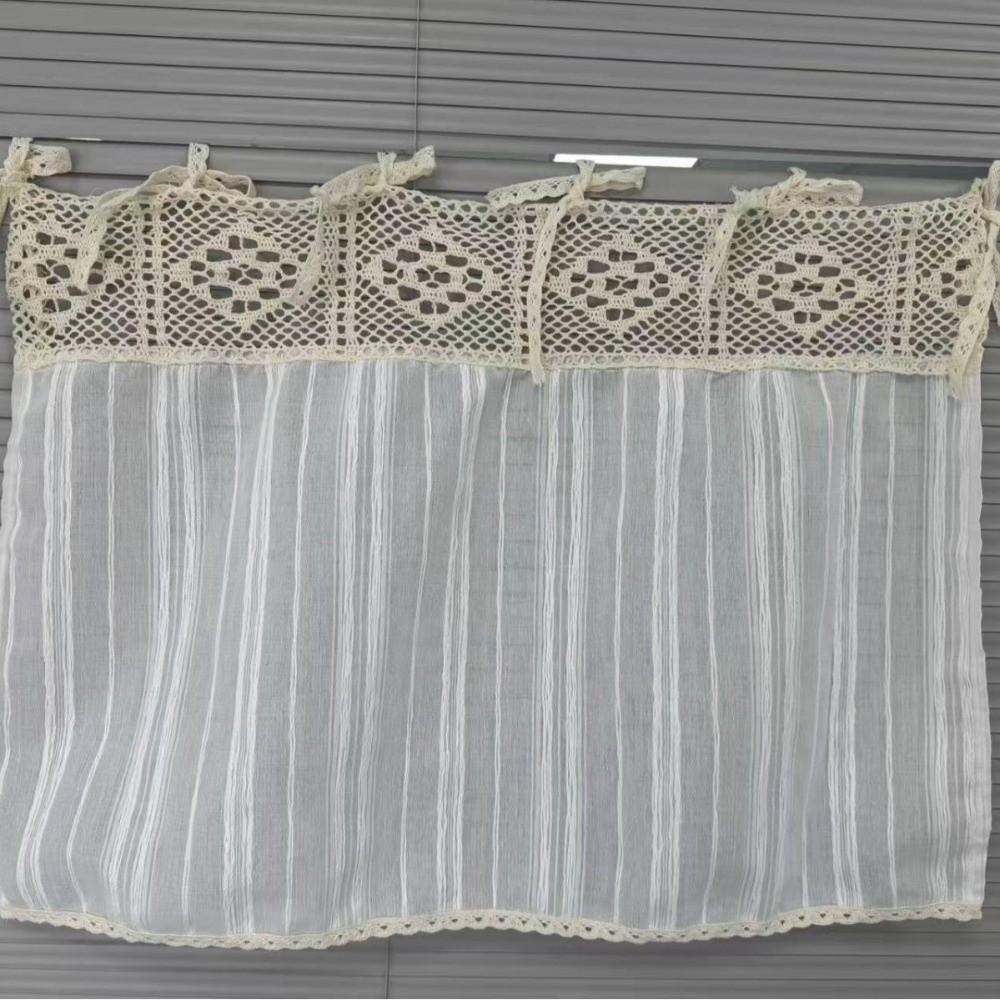 Pastoral Style Kitchen Stove Cover Skirt Handmade Stove Decor Valance Cabinet Curtain Small Window