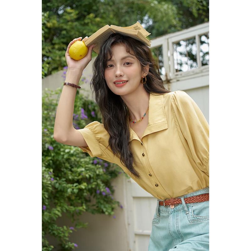 Women s Casual Short Sleeve Lapel Shirt S