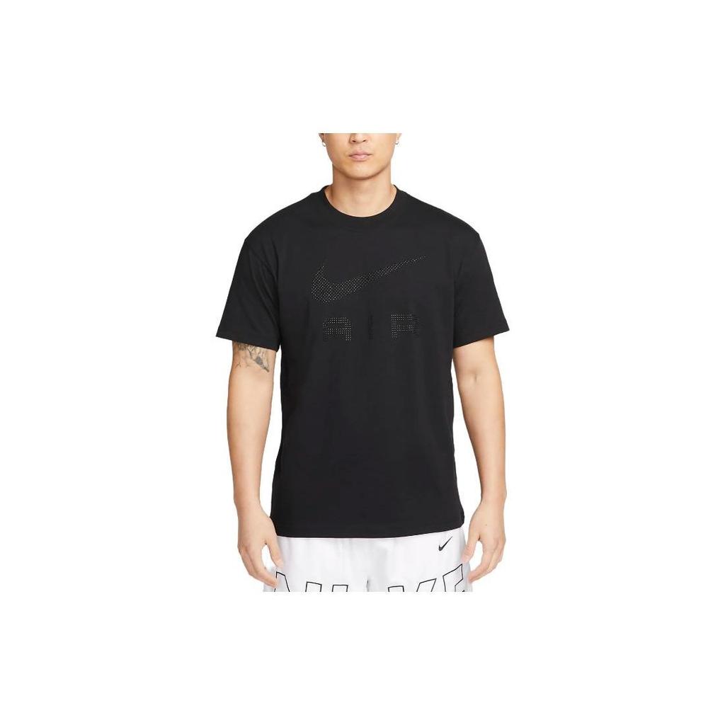 Nike Logo Print Pullover Crew Neck T-Shirt Men Tops Black DZ2887-010