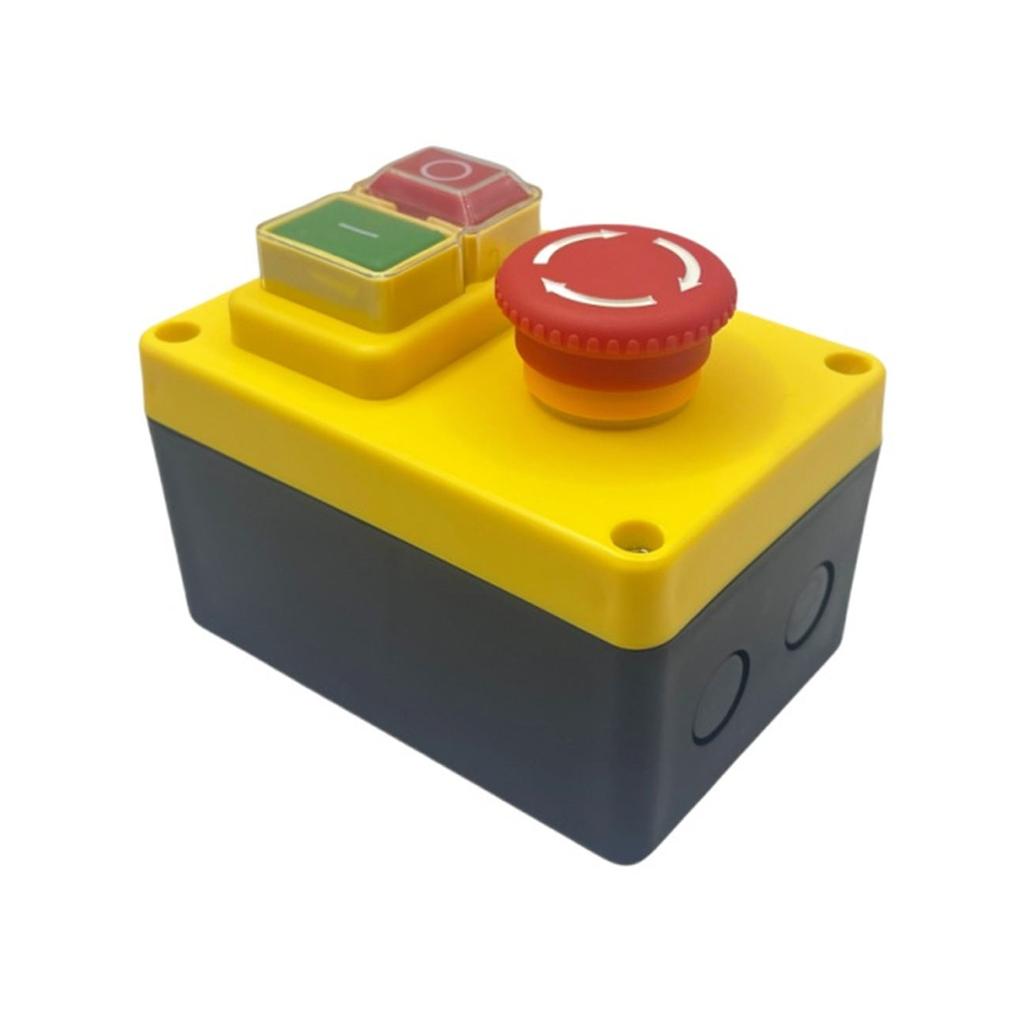 Electromagnetic Safety Push Button Switches Electric Tool Emergency Switches ABS 250V 16A for Power Tool & Machinery