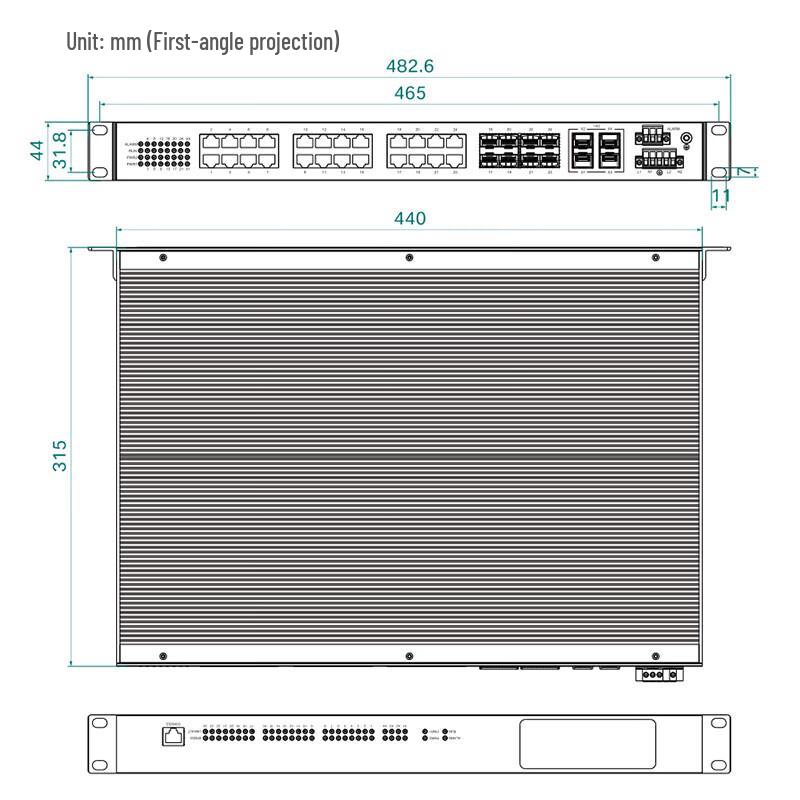 Maiwei 28-Port 10 Gigabit Managed Industrial Ethernet Switch