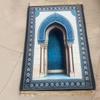 VIKAMA 2D Flat Elegant Islamic Prayer Mat Luxury Muslim Prayer Mat with Exquisite Mosaic Design Durable for Home Outdoor Indoor