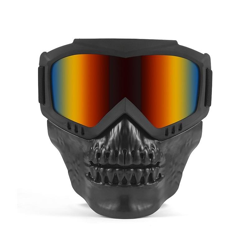 for Cross-border outdoor sports motorcycle mask off-road skull goggles cycling sports goggles helmet protective mask2
