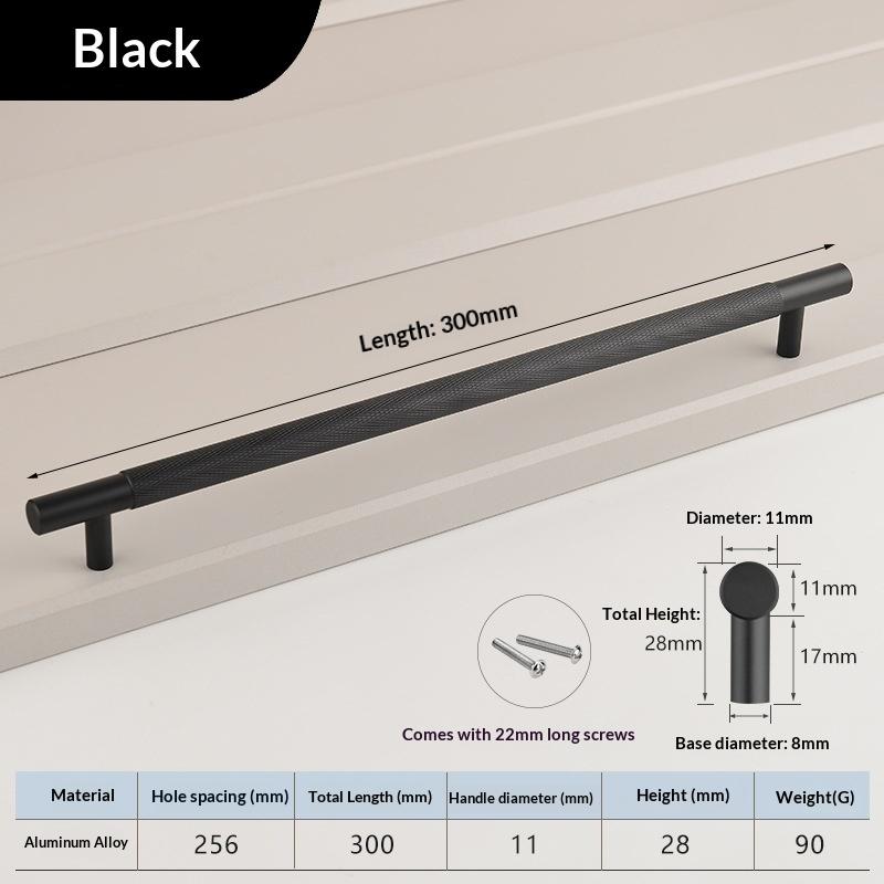 Nordic Wardrobe Handles–Gold Copper & Black Drawer Knobs Extended American-Style Aluminum Alloy Cabinet Pulls Furniture Hardware