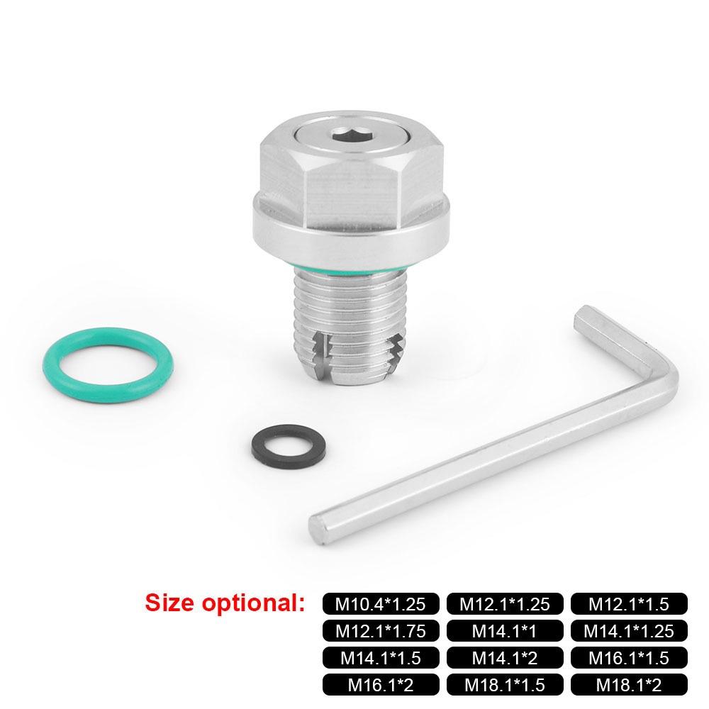 Oversized piggyback olieaftapplug, Zelfborende oliecarterdraad reparatieset van roestvrij staal