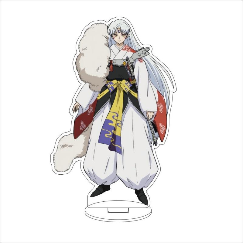 Anime Inuyasha Acrylic Stand Standing Set with Kagome and Sango Cute Cosplay Accessories Desk Decorations Toy for Gift