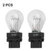 2x Tail Signal Light Bulb Clear Shell 3157 12V 21/5W LED Bulbs Car Tail Brake Light Backup Reverse Lamp 3000K White
