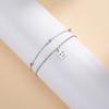 Cazador Barcelona Flower Bracelet Stainless Steel Smile Leaves Bow Tie Planet Charm Double Layer Beads Chain for Women Jewelry