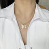 iF ME Simple Stacked Butterfly Pendant Necklace for Women Gold Chain Choker Jewelry Fashion Accessories
