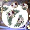 2x Silk Flowers Ornament for Decorating Artificial Flower Swag Wedding Arch Wreath Floral Swag for Party Wedding Car Wall Door