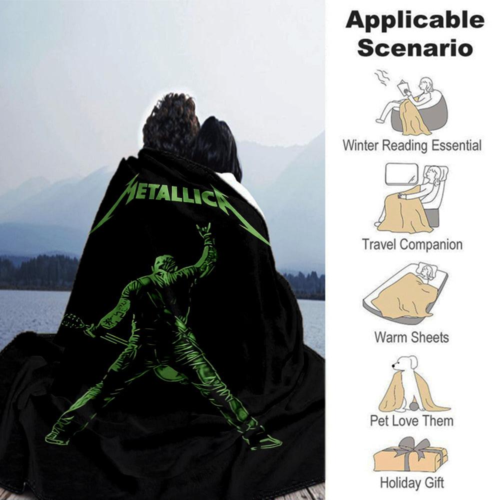 1pc Dragon guitarThemed Blanket Soft Flannel All Season Cozy Throw with Bold Graphic Print, Travel, or Holiday Gift for Family & Friends