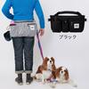 KAINU Dog Walking Bag Waist Pouch Walking Outdoor Going Out Canvas Pet Bag Treats Pouch Pouch Walking Goods (Black)
