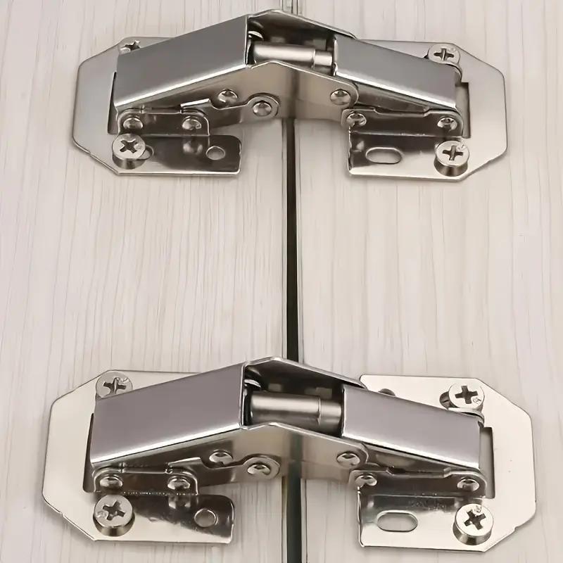 1PC New Steel Cabinet Hinges No-Drilling HoleHydraulic Buffer Hinge Kitchen Cabinet Cupboard Hinges Furniture Hardware