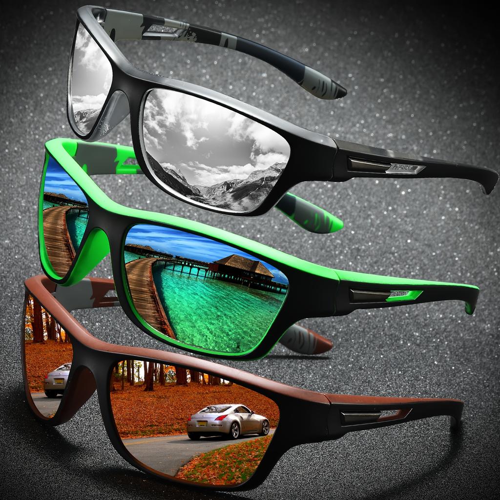 2/3PCS Brand New Men Sunglasses Polarized Sun Glasses Women UV400 Outdoor Baseball Softball Sport Eyewear Fishing Goggles