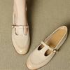First layer of sheepskin~ French single shoes women's flat 2025 new versatile small leather shoes with skirts retro Mary Jane shoes