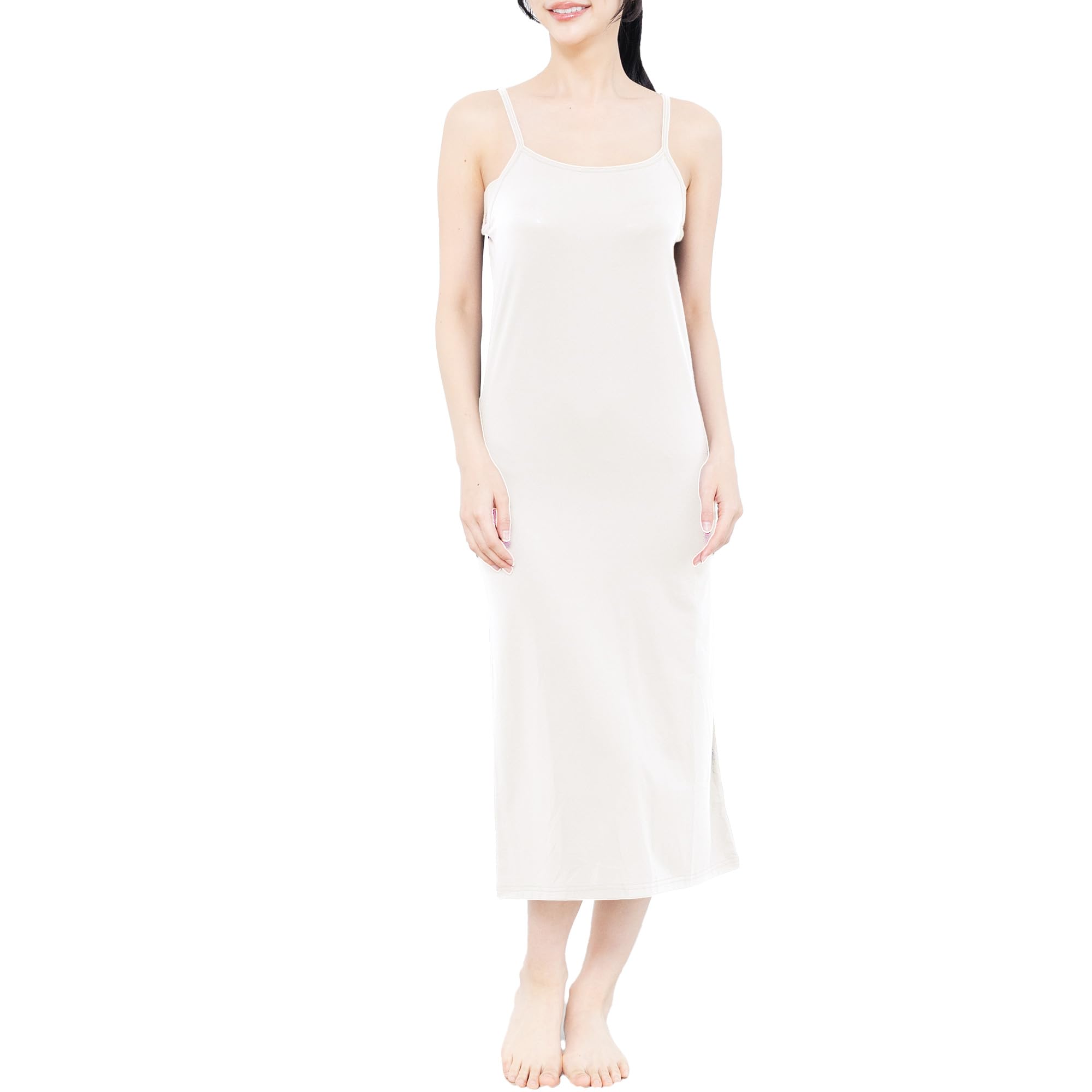 

Прохладное платье-майка с потопоглощающими вставками, смесь CICA для увлажнения, быстросохнущая ткань Asahi Kasei Pair Cool Skin, подъюбник, длинное платье hv003 [Flande Lingerie]