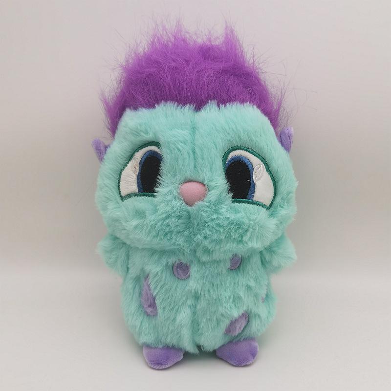 Barbie Fairytopia Bibble Plush Toy Cute Elina's Pet Bibble Soft Stuffed Doll with Purple Hair Turquoise Fur for Fan Kids Birthday Gift Home Decoration