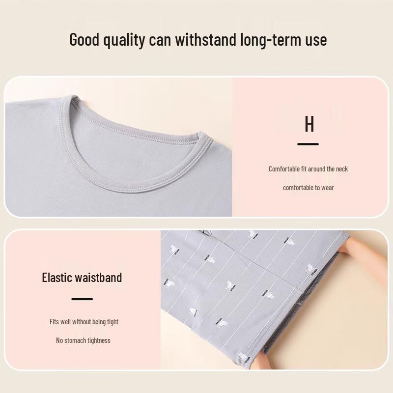 Xueqianman Boys' Pure Cotton Cartoon Thermal Underwear Set