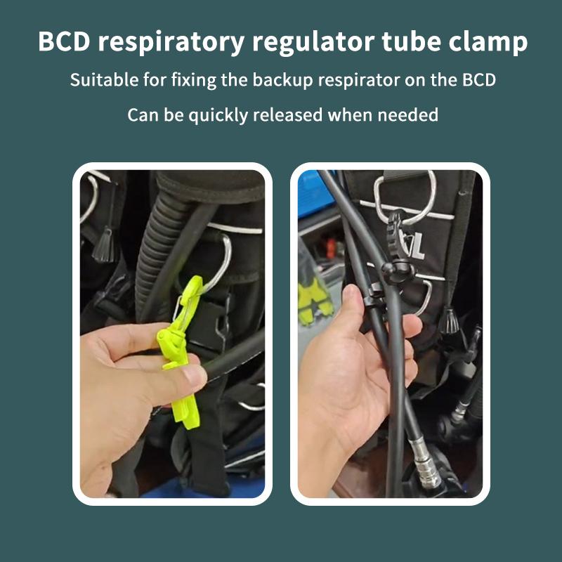 Diving Clip Bcd Hose Retainer Diving Double Bcd Hose Holder Clip Regulator Retainer Buckle Hook For Dive Snorkeling 2Pcs