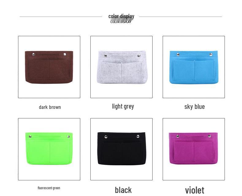 Large Capacity Felt Makeup Bag: Multifunctional Women's Travel Organizer with Snap Closure