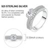 Original 925 Sterling Silver Sparkling Princess Full Pave Diamond Ring For Women Girls Jewelry Birthday Anniversary GiftsGood product