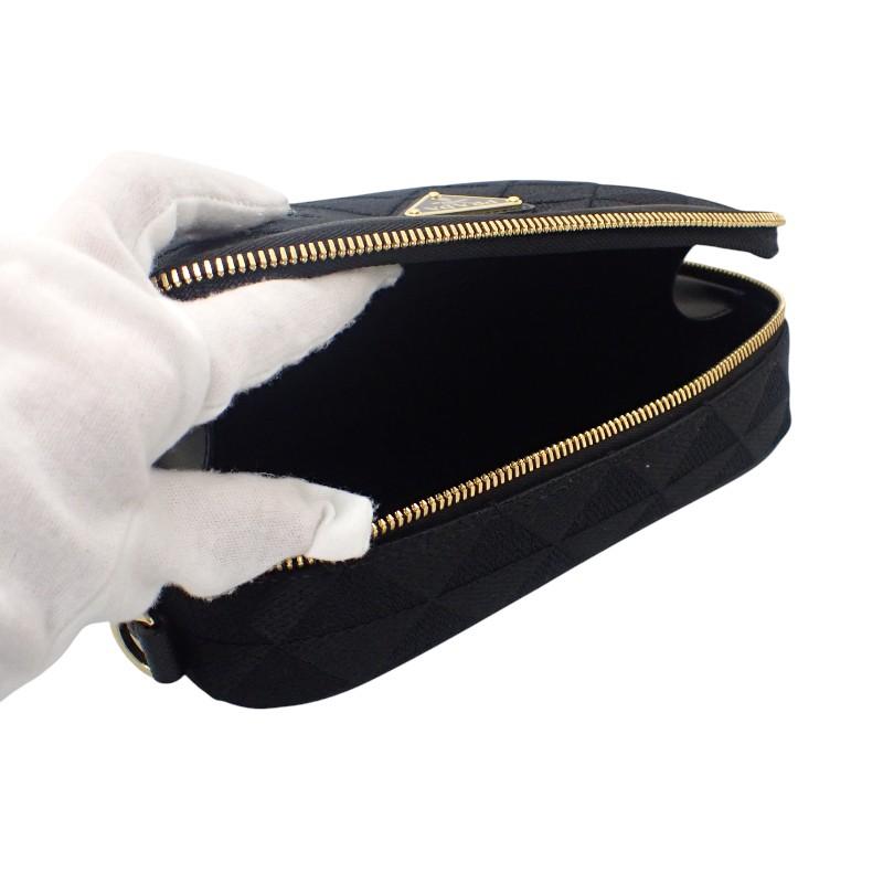 PRADA  2VH069 Shoulder Bag black polyester/Safiano mens