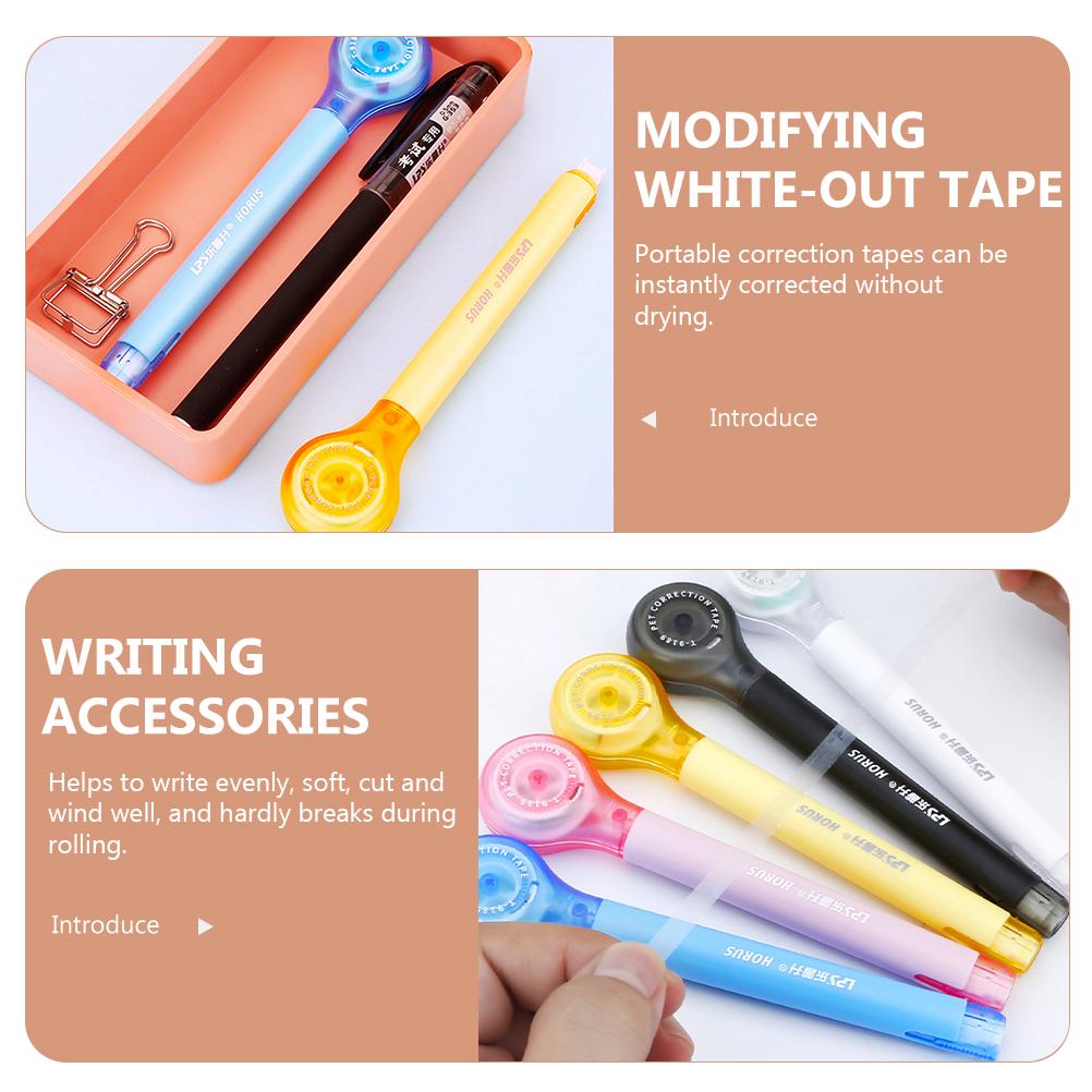 5 Pcs Pen Correction Tape Portable Corrected Writing White Out Tapes Stationery Household Adhesive Studying Accessories
