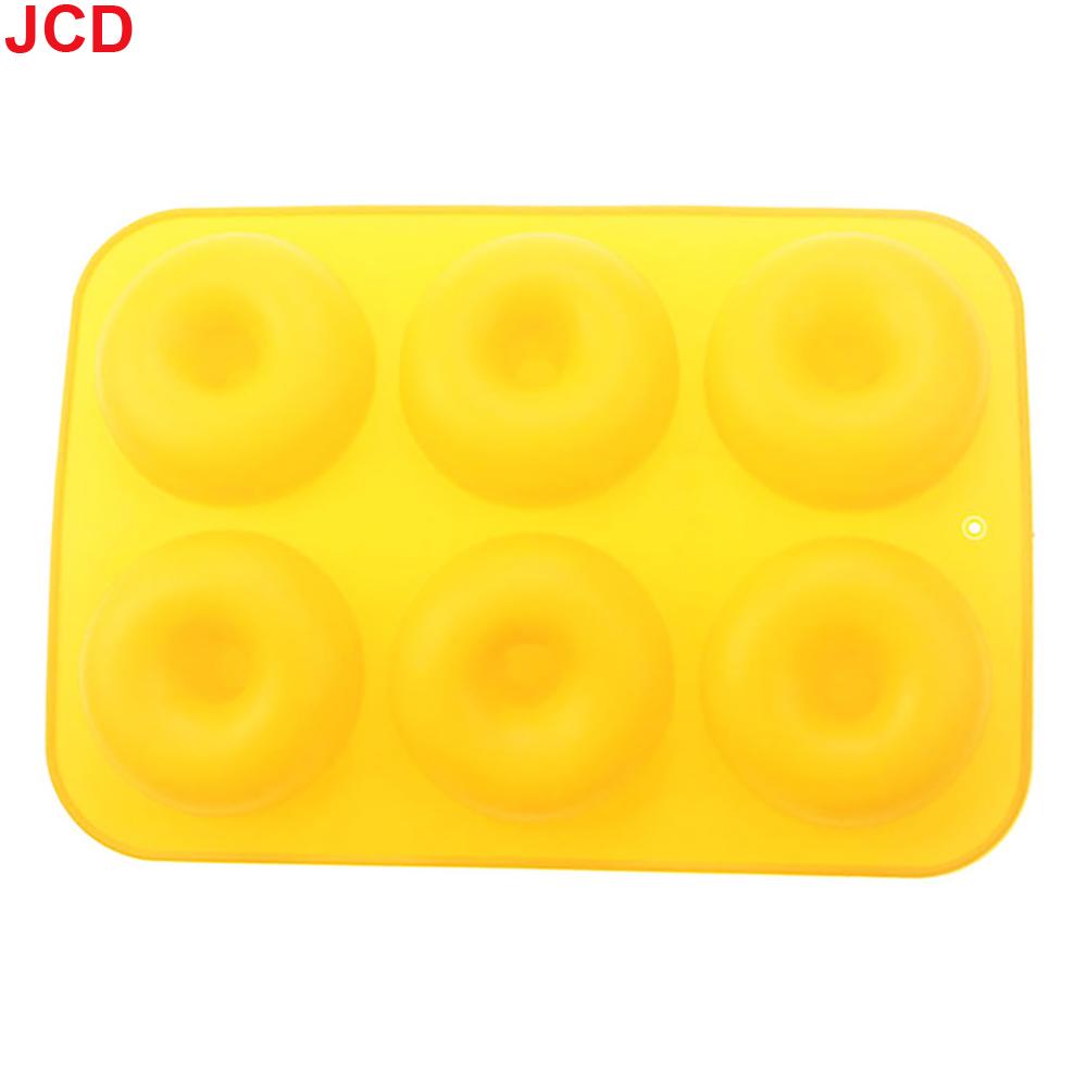 JCD 6 Holes Silicone Donut Mold Bagel Pan Non Stick Baking Heat Resistance Mini Cupcake Mould Doughnut Maker Pan Baking Tool