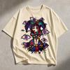 Pomni TADC Abstraction Luźna Koszulka z Obniżonymi Ramionami, Unisex Casualowy Bawełniany Top, Grafika Glitchcore