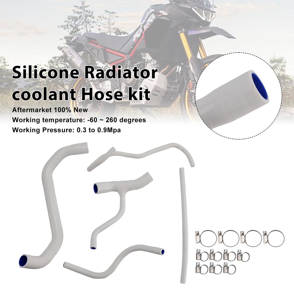 Silicone Radiator coolant Hose Fit For Aprilia Tuareg 660 2022-2025 White