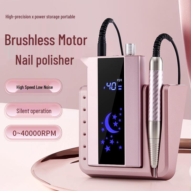 

Бесшумная перезаряжаемая электрическая пилка и полировщик для ногтей розового золота