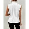 Zomer Nieuwe Dames V-hals Knopen Mouwloos Vest Vest Klein Pak Vest